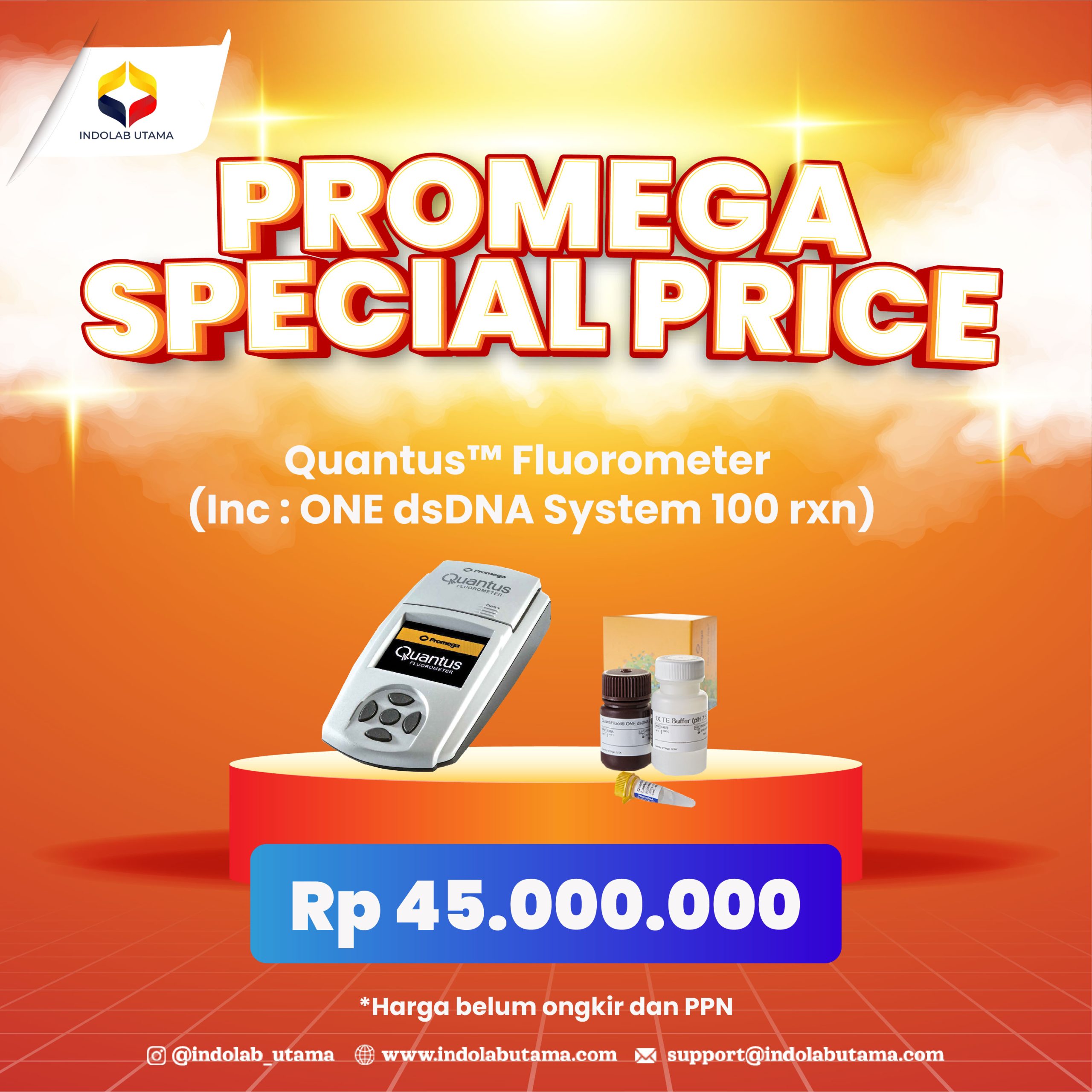 PROMO Quantus™ Fluorometer (Inc : Quantifluor ONE dsDNA System 100 rxn) Rp 45.000.000,-